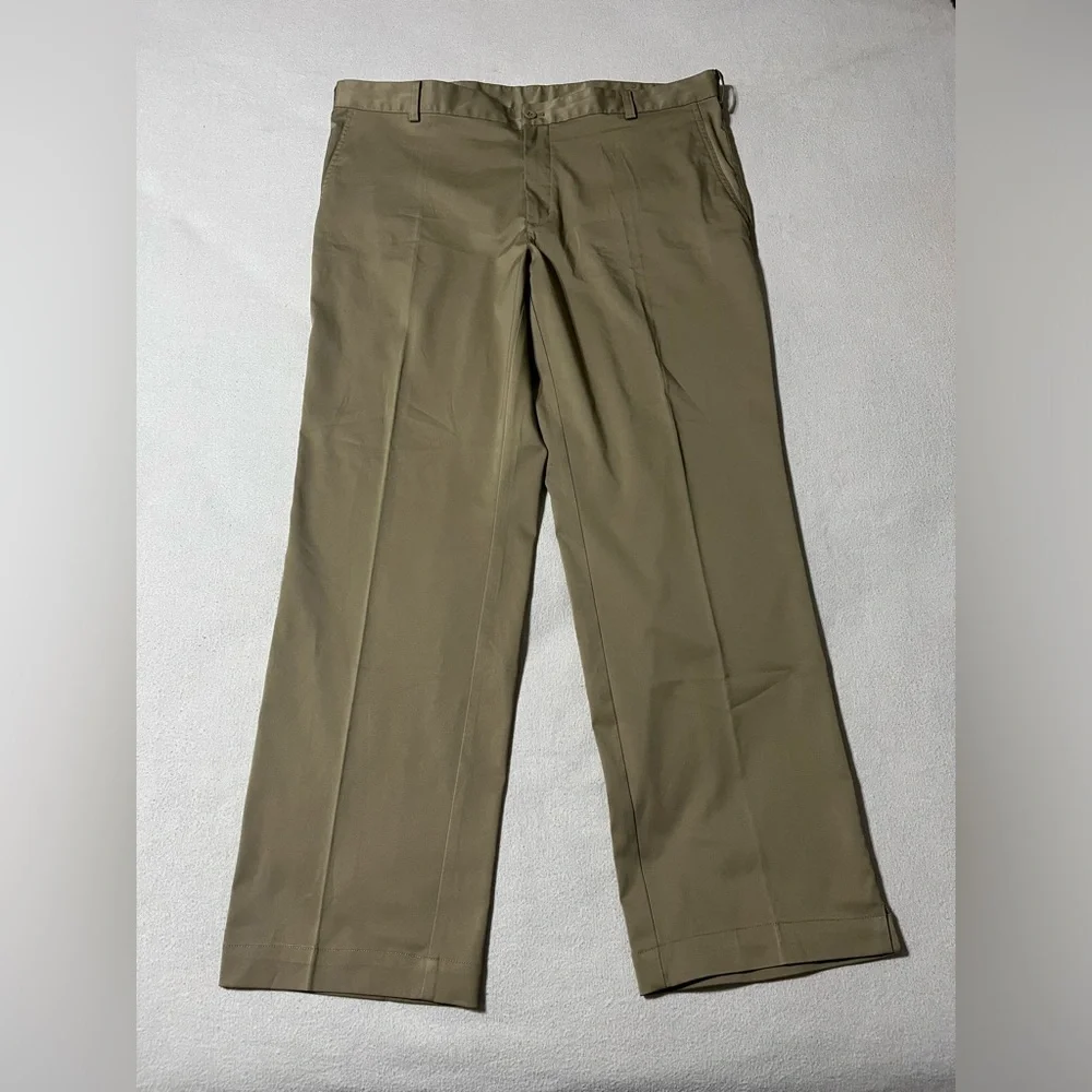 Nike Golf Mens Pants Beige Size 38x30 Dri-Fit Straight Stretch Polyester Blend